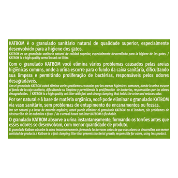 Granulado Higiênico Kat Bom Capim Limão