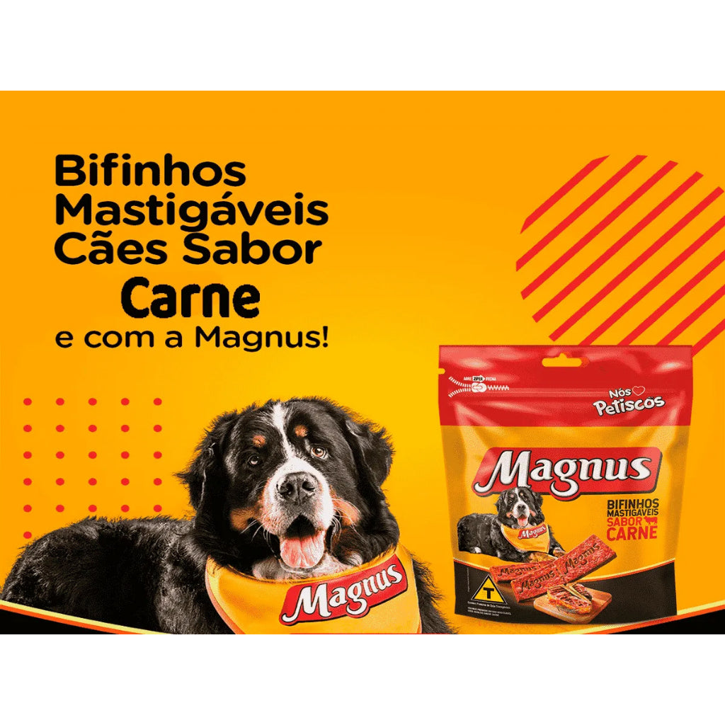 Bifinho Petisco Magnus 500g Sabor Carne - Petisco para Cachorros Pet