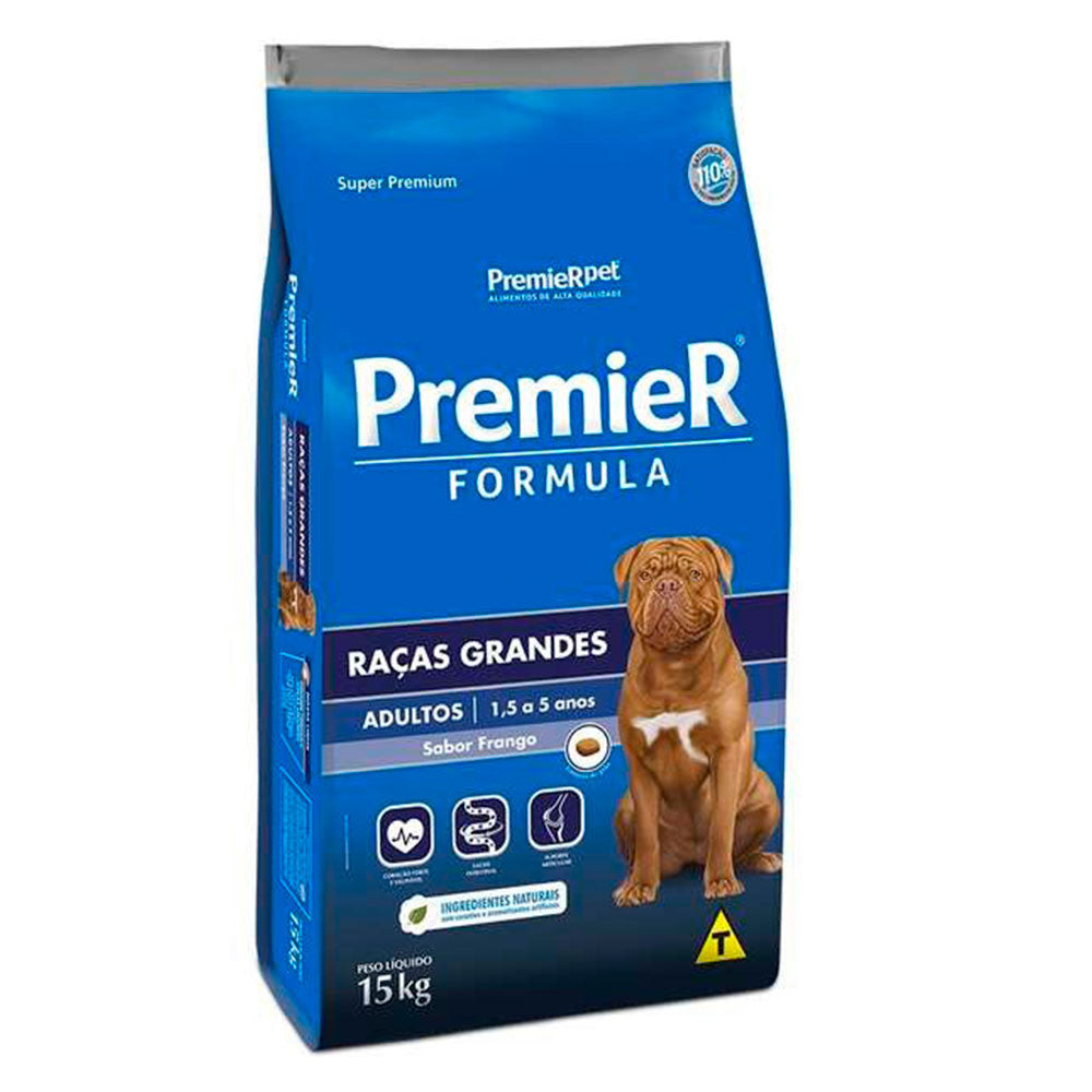 Ração Premier Fórmula Cães Adultos Raças Grandes Frango 15Kg