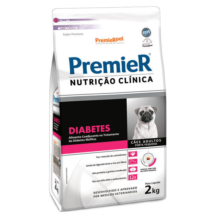 Ração Premier Tratamento Clinico Diabetes Porte Pequeno 2KG