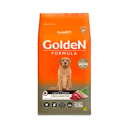 Golden Fórmula para Cães Adultos Sabor Carne e Arroz 15KG