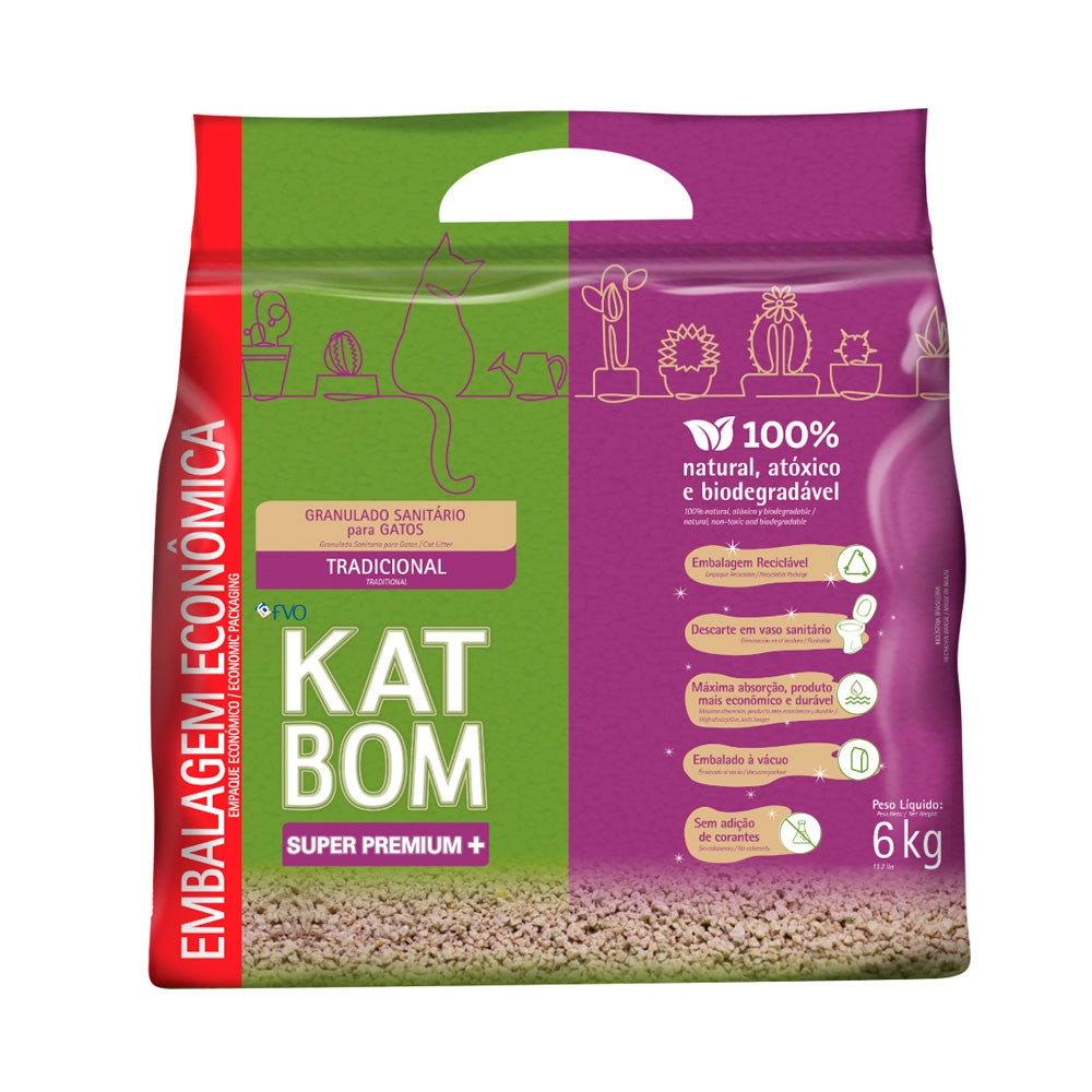 Granulado Higiênico Kat Bom Tradicional para Gatos