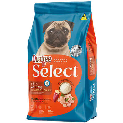 Quatree Select Frango e Arroz Cães Adultos Raças Pequenas 15KG