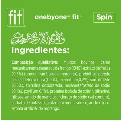 Bifinho Spin Pet Fit Light Stick para Cães Sabor Amora e Framboesa