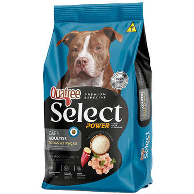 Quatree Select Power para Cães Adultos Sabor Frango com Arroz e Batata Doce 15KG