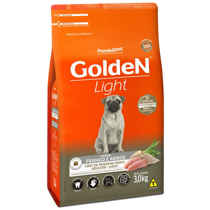 Ração Golden Formula Light Cães Adultos Mini Bits Frango e Arroz 3 kg