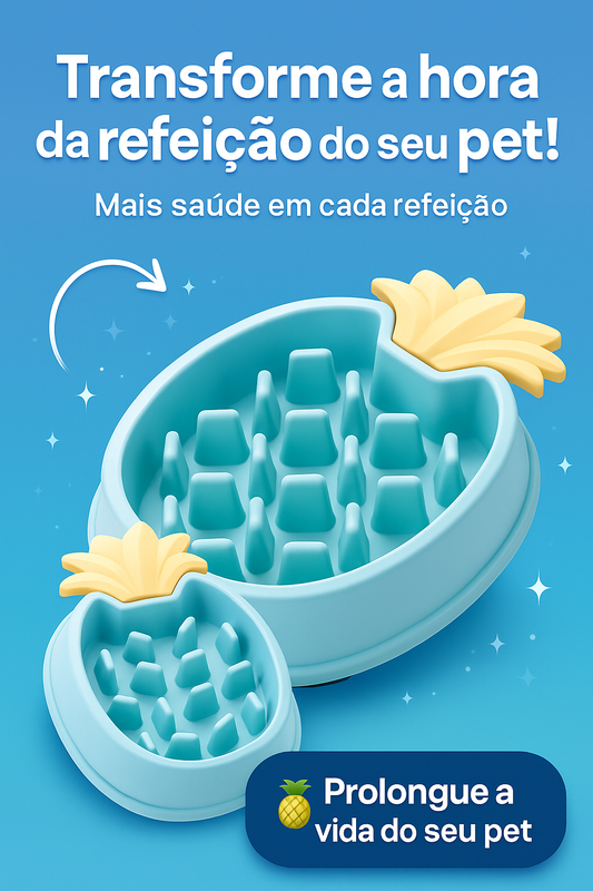 Comedouro Lento Interativo Educativo Adestramento Cães Gatos