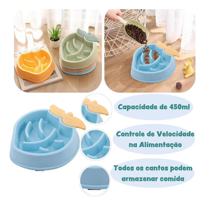Comedouro Lento Interativo Educativo Adestramento Cães Gatos