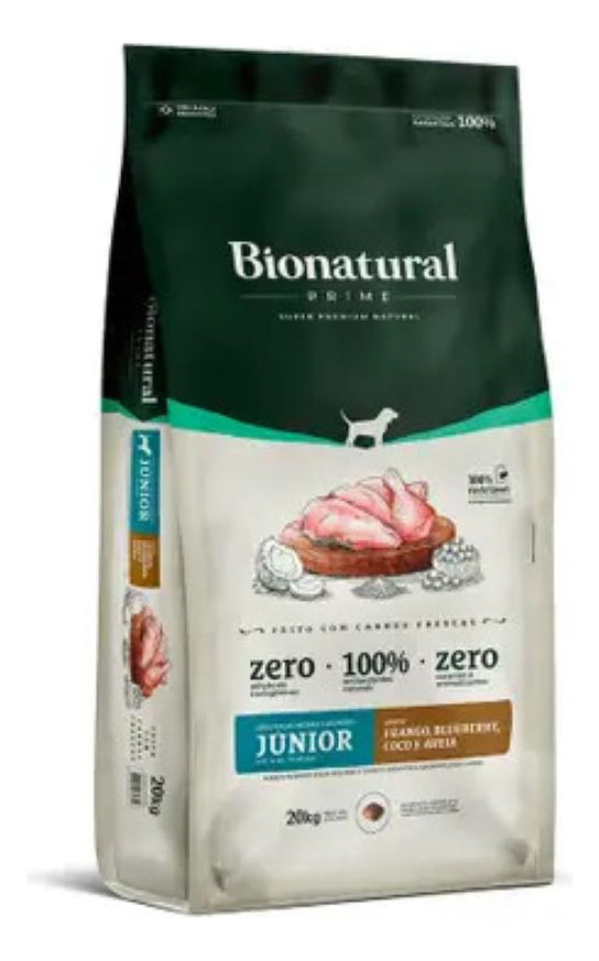 Ração Bionatural Prime Cães Junior Raças Méd/gran Frango20kg
