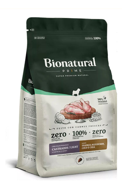 Ração Bionatural Light Para Cães Castrados Pequenos