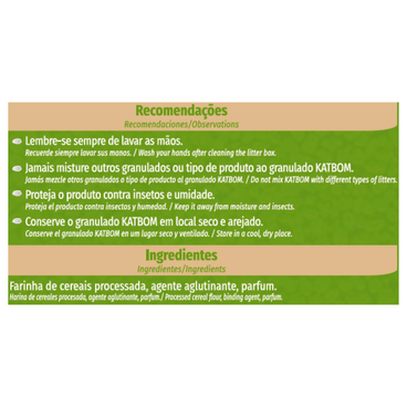 Granulado Higiênico Kat Bom Capim Limão