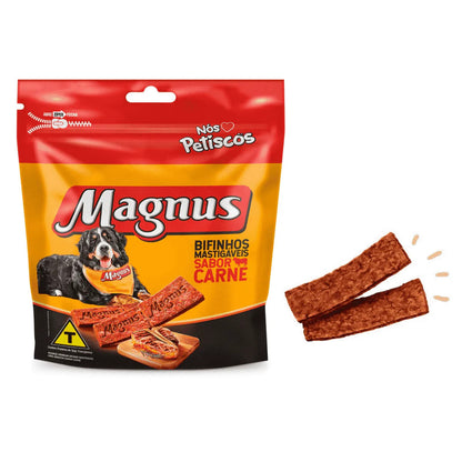 Bifinho Petisco Magnus 500g Sabor Carne - Petisco para Cachorros Pet