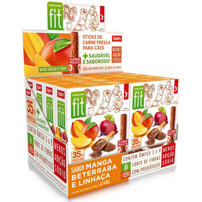 Petisco Para Cães Spin Fit Kit 8 Unidades Sabor Manga