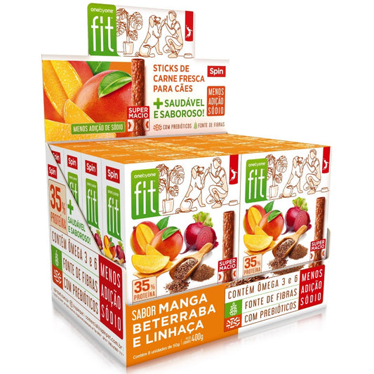 Petisco Para Cães Spin Fit Kit 8 Unidades Sabor Manga
