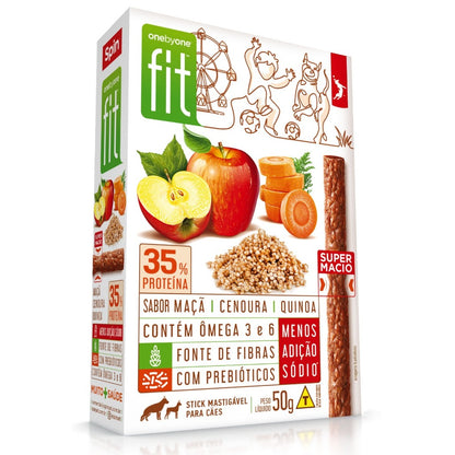 Petisco Para Cães Spin Fit Kit 8 Unidades Pet Bifinho Sabor Maçã