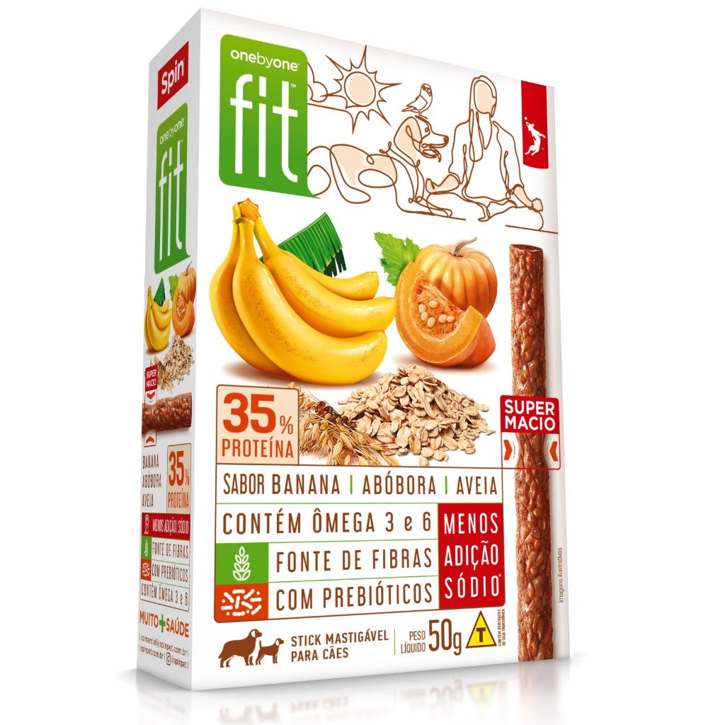Petisco Para Cães Spin Fit Kit 8 Unidades Sabor Banana