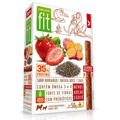 Petisco Para Cães Spin Fit Kit 8 Unidades Sabor Morango