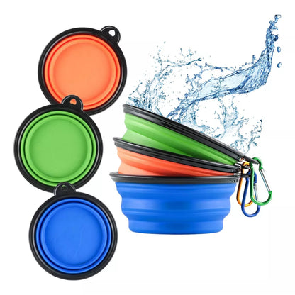 Bebedouro Comedouro Retrátil para Cachorro Gato Pet Passeio Hidratação Prático