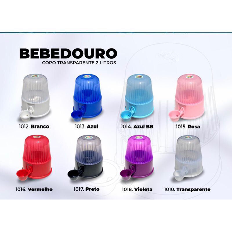 Bebedouro Transparente Para Pelos Longos Vida Mansa Cães e Gatos 2 Litros