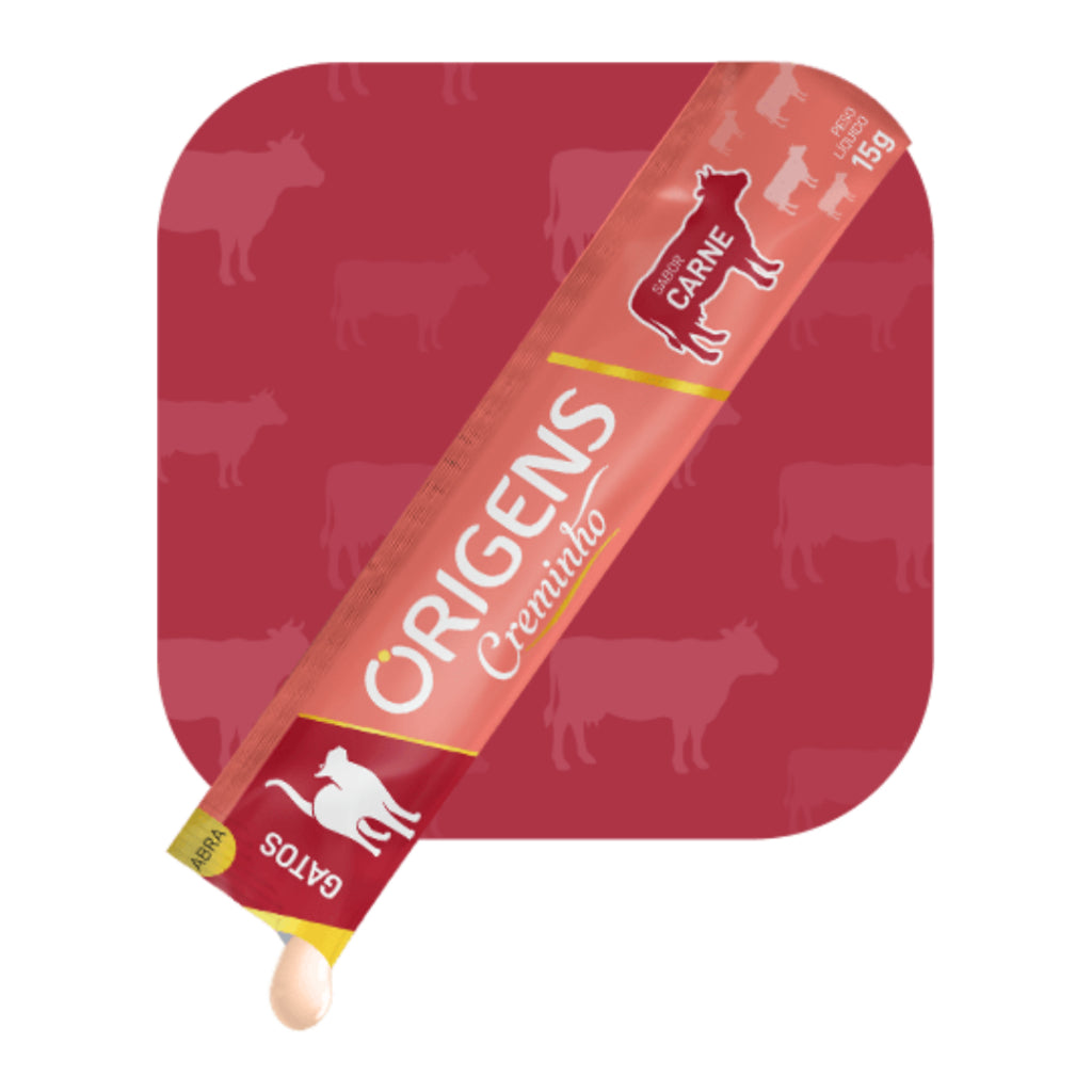 Petisco Para Gatos Creminho Origens Tipo Churu Creamy Truly Cartela Com 4 Tubinhos Sabores Variados 60g