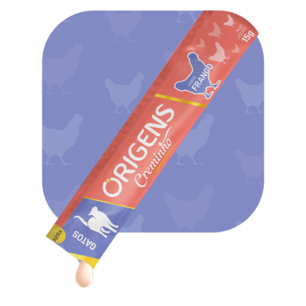 Petisco Para Gatos Creminho Origens Tipo Churu Creamy Truly Cartela Com 4 Tubinhos Sabores Variados 60g