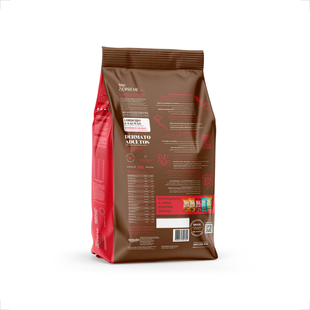 Ração Quatree Supreme Dermato Cães Adultos - 3Kg