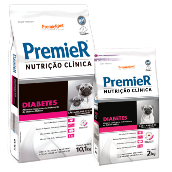 Ração Premier Tratamento Clinico Diabetes Porte Pequeno
