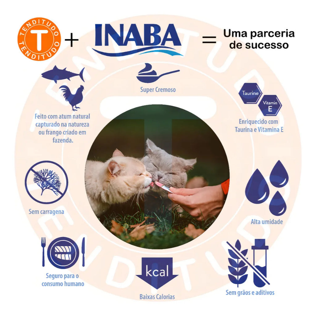 Petisco Churu Super Premium Gatos Atum E Frango 4 Tubos 14g