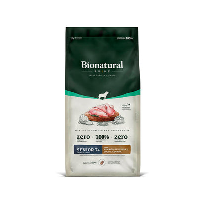 Ração Bionatural Prime Cães Sênior 7+ Raças Médias e Grandes sabor Frango