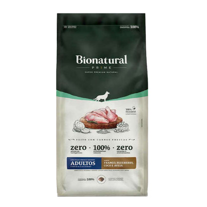 Ração Bionatural Prime Cães Adultos Raças Médias e Grandes sabor Frango
