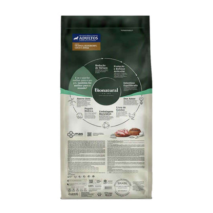 Ração Bionatural Prime Cães Adultos Raças Médias e Grandes sabor Frango