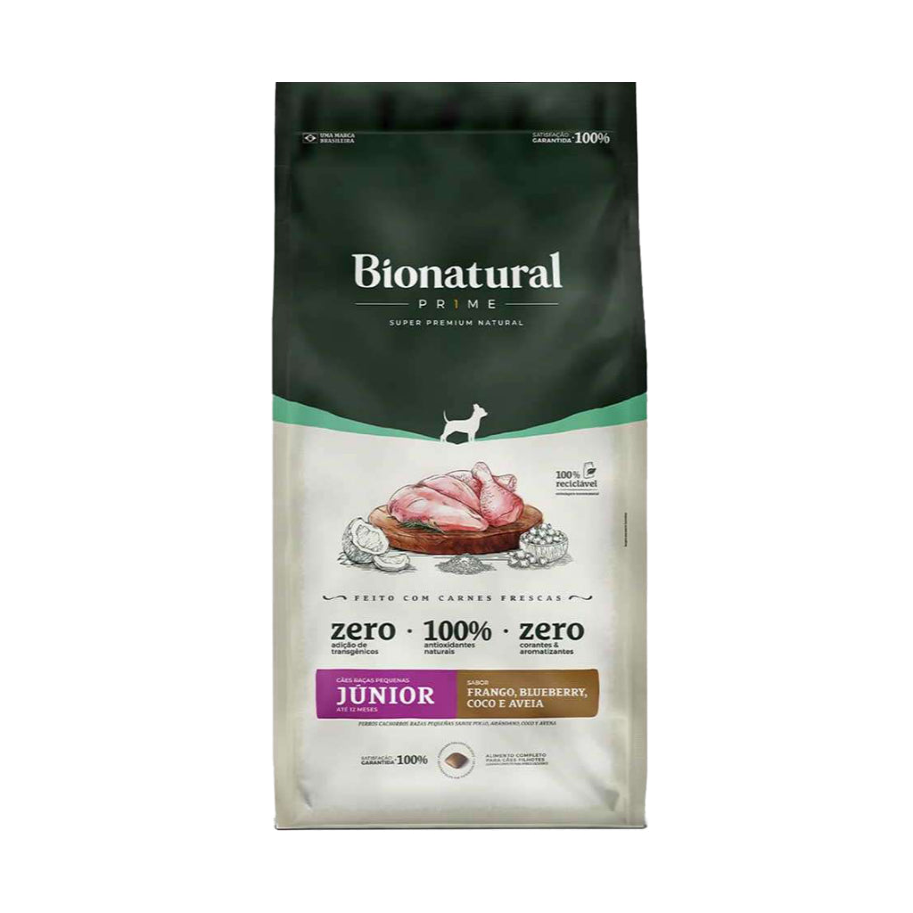 Ração Bionatural Prime Junior Cães Filhotes Raças Pequenas Frango