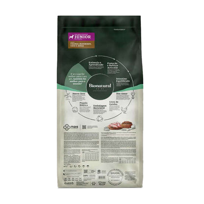 Ração Bionatural Prime Junior Cães Filhotes Raças Pequenas Frango