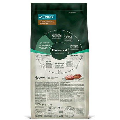 Ração Bionatural Prime Junior Cães Filhotes Raças Médias e Grandes Frango
