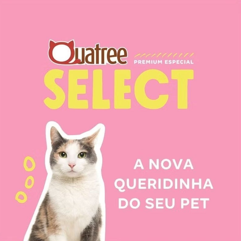 Ração Quatree Select Gatos Adultos Salmão e Arroz 3Kg Alimento Premium Especial