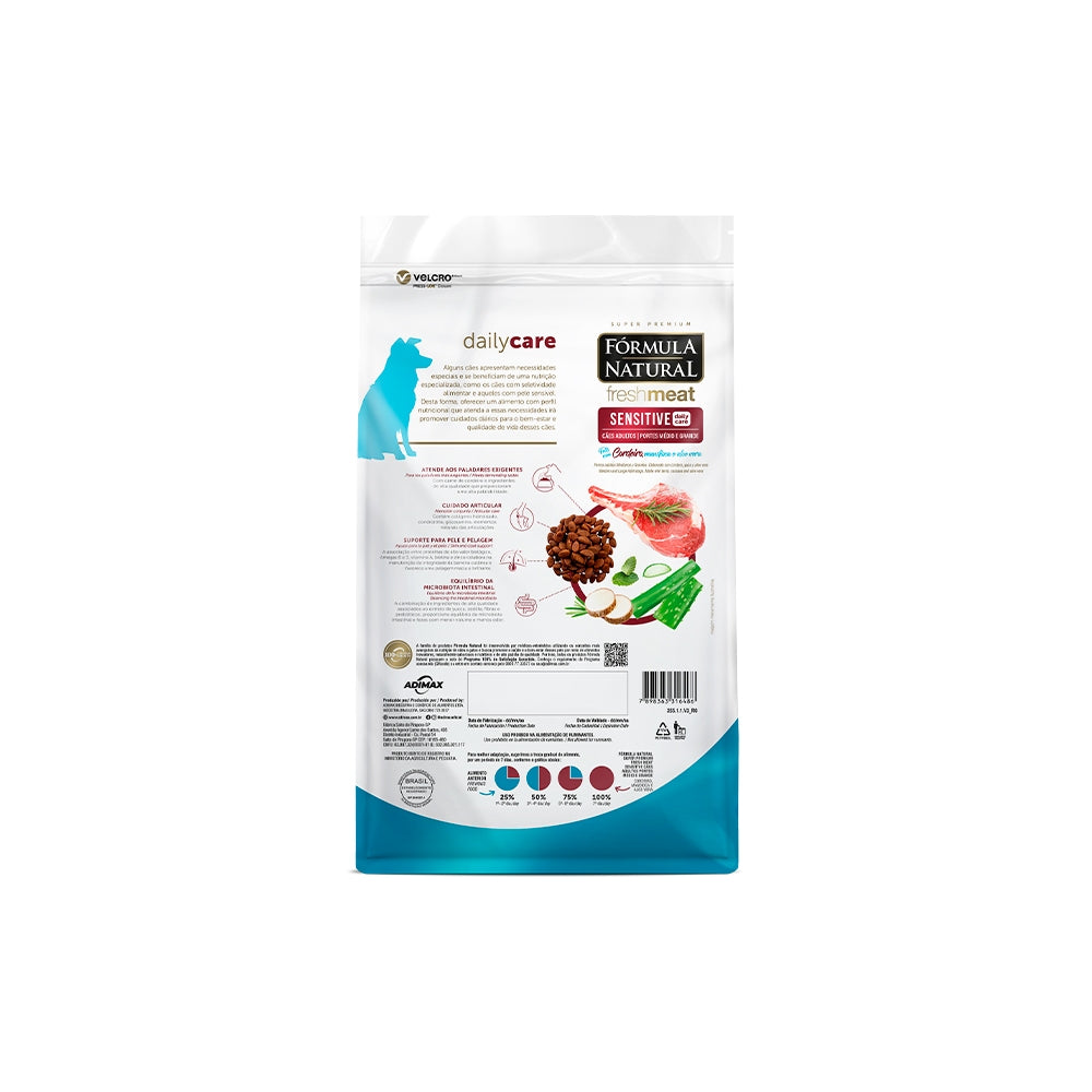 Ração Fórmula Natural Fresh Meat Sensitive para Cães Adultos de Médio e Grande Porte 12kg