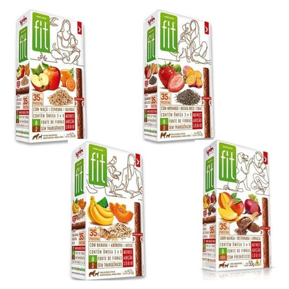 Kit 16 Petisco Super Macio Cães Spin Fit 4 Sabores