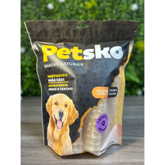 Petisco Natural p/ Cães Traqueia Bovina 10un