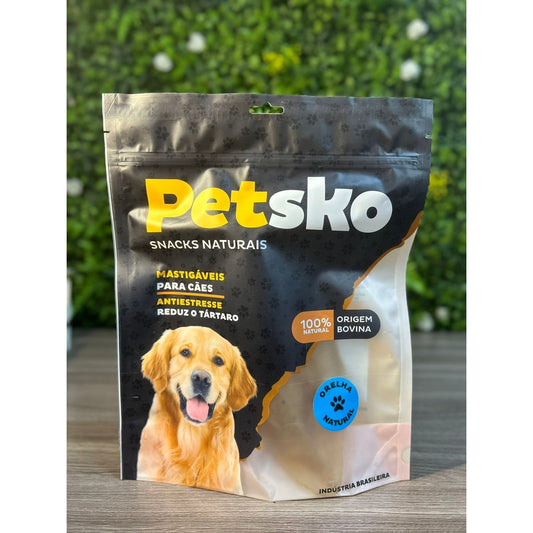 Orelha Bovina Desidratada Natural 2un Petsko