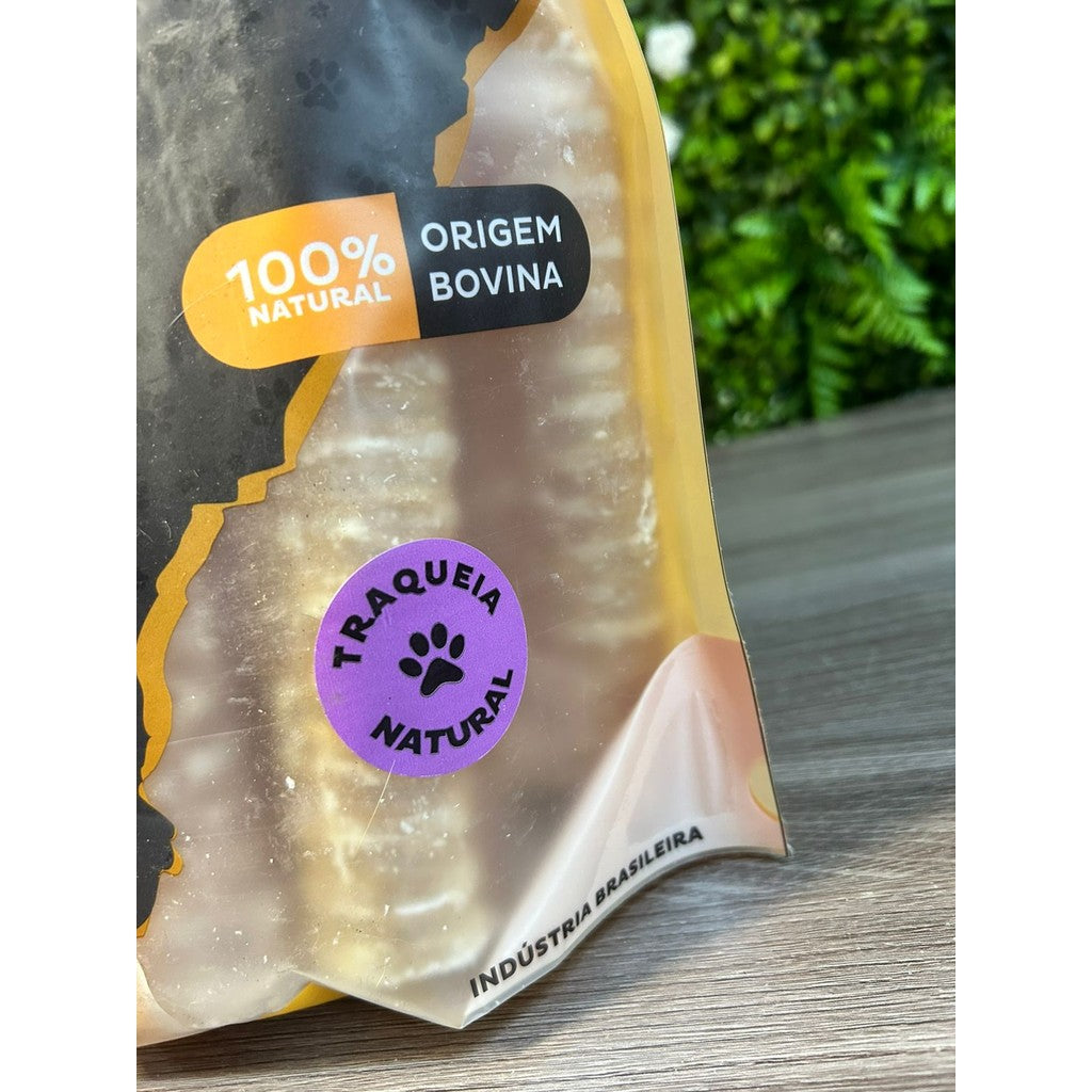 Petisco Natural p/ Cães Traqueia Bovina 10un