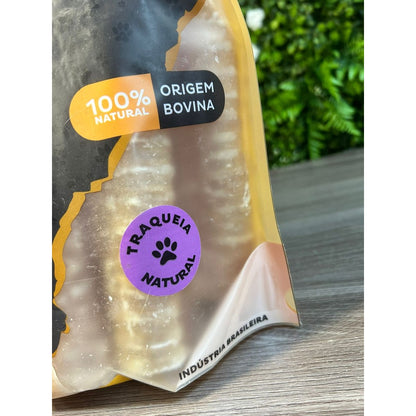 Petisco Natural p/ Cães Traqueia Bovina 10un