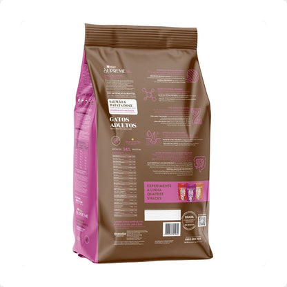 Quatree Supreme Gatos Adultos Salmão e Batata Doce - 10,1kg