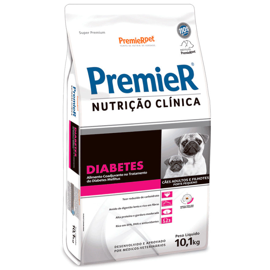 Ração Premier Tratamento Clinico Diabetes Porte Pequeno