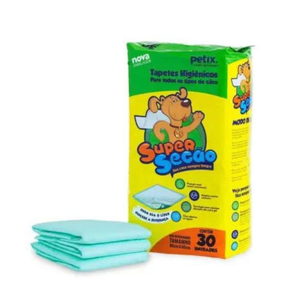 Tapete Higiênico 80x60cm Super Secão Pet C/ 30 Unidade