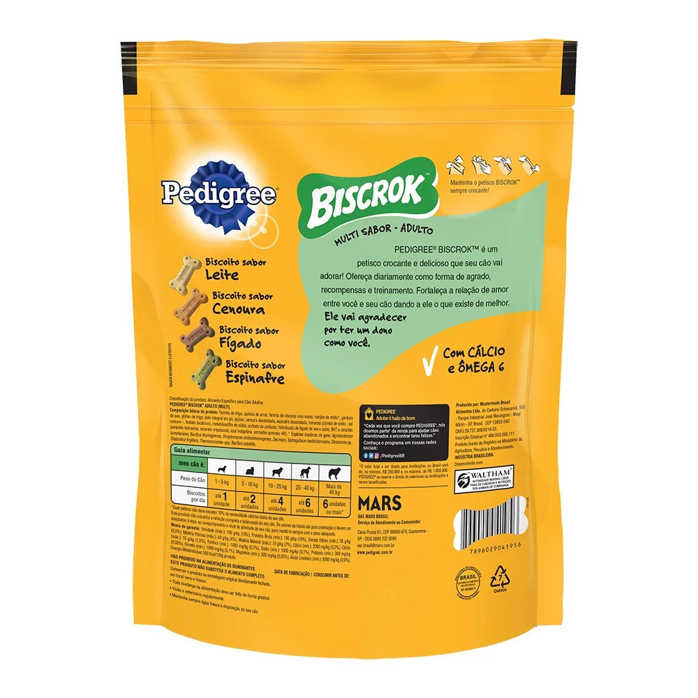 Biscoito Pedigree Biscrok Multi Cães Adultos 1kg