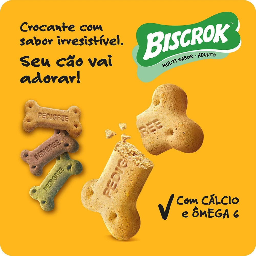 Biscoito Pedigree Biscrok Multi Cães Adultos 1kg