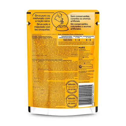 Ração Úmida Pedigree Sachê Cães Adultos Raças Pequenas Carne ao Molho 100g
