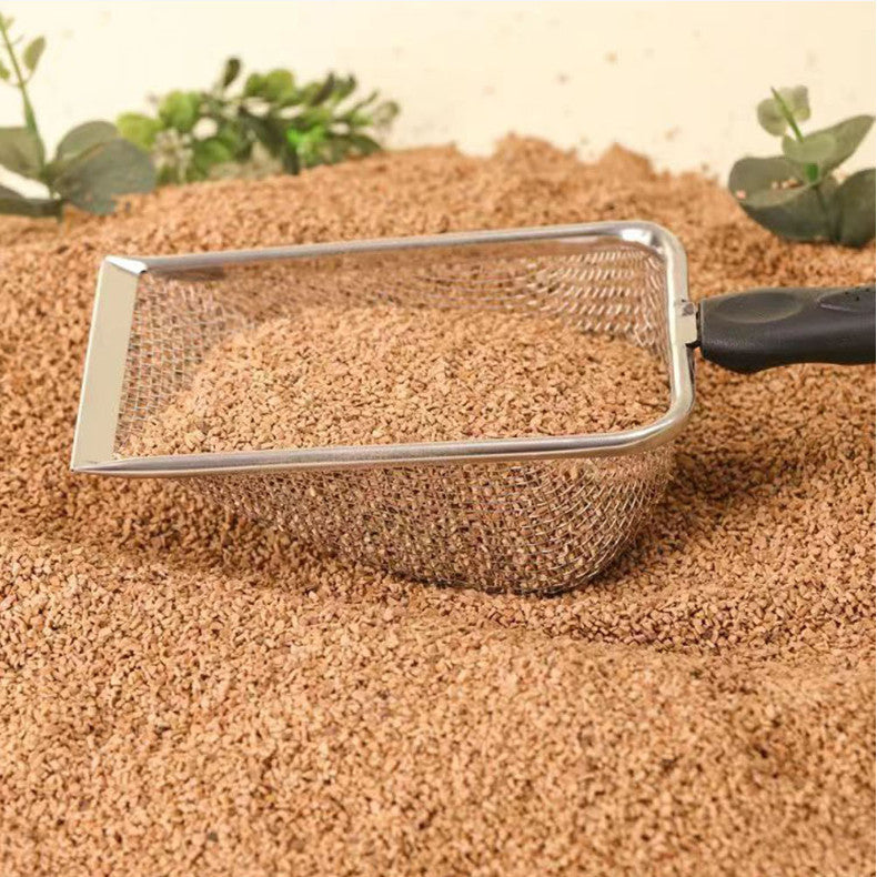Pá Higiênica De Areia para Gatos Peneira Coletora Aço Inox