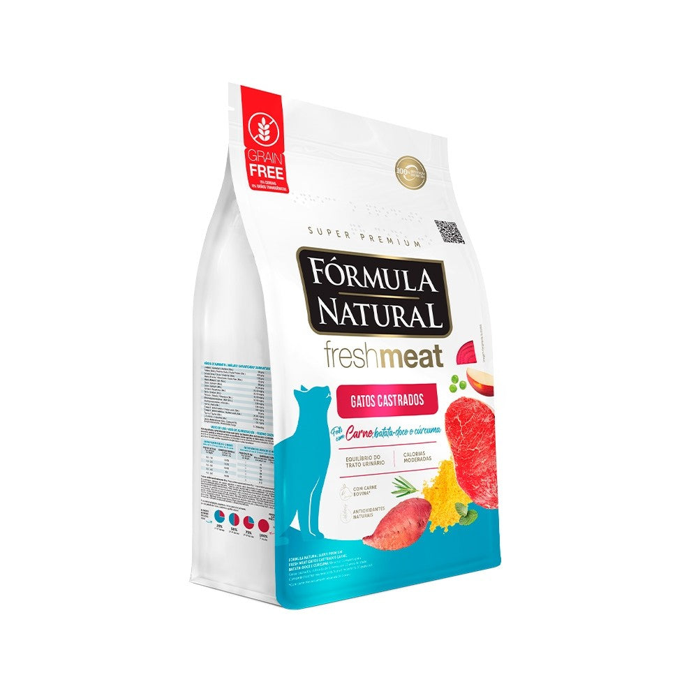 Ração Fórmula Natural Fresh Meat FreshMeat Gatos Castrados Sabor Carne 7 KG