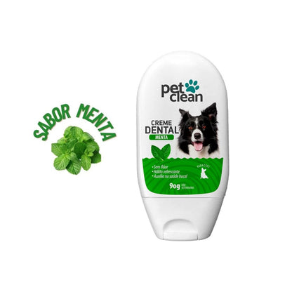 Creme Dental 90g Para Cães e Gatos Sabor Menta - Pet Clean